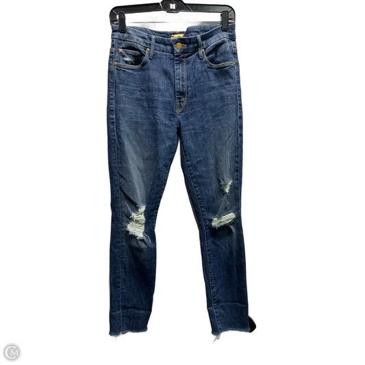Jeans Cropped By Mother In Blue Denim, Size: 4