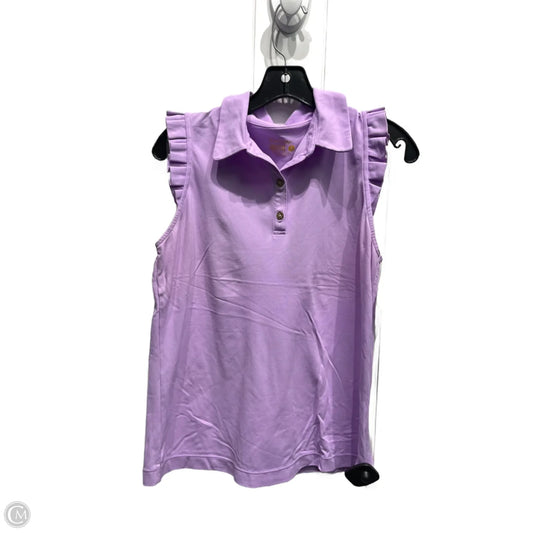 Top Short Sleeve Designer By Lilly Pulitzer In Purple, Size: S