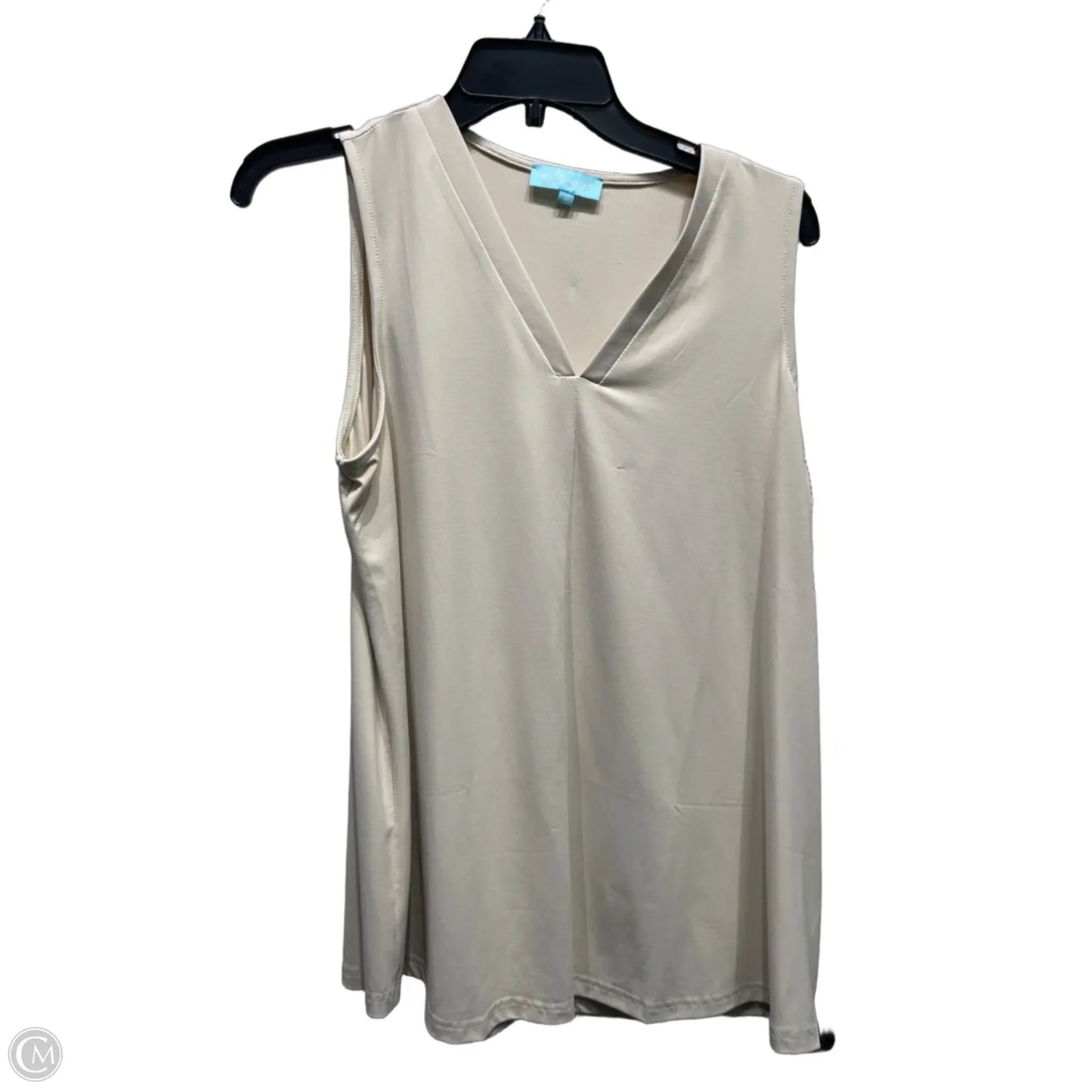 Top Sleeveless By Clothes Mentor In Cream, Size: M