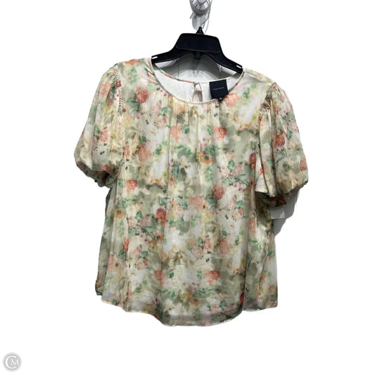 Blouse Short Sleeve By Alex Marie In Yellow, Size: Xl