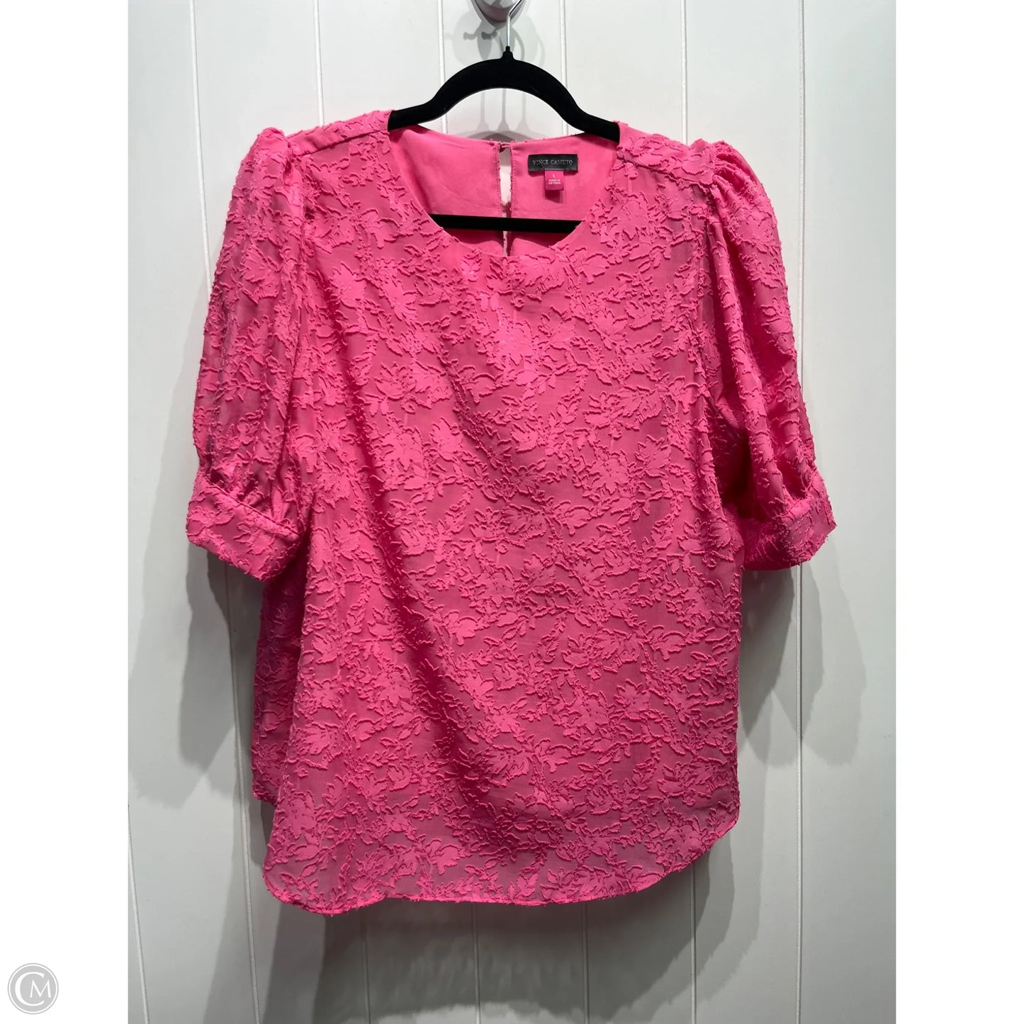Top Short Sleeve By Vince Camuto In Pink, Size: L