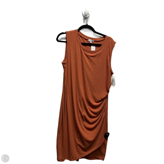 Dress Casual Midi By avln studio In Orange, Size: Xl