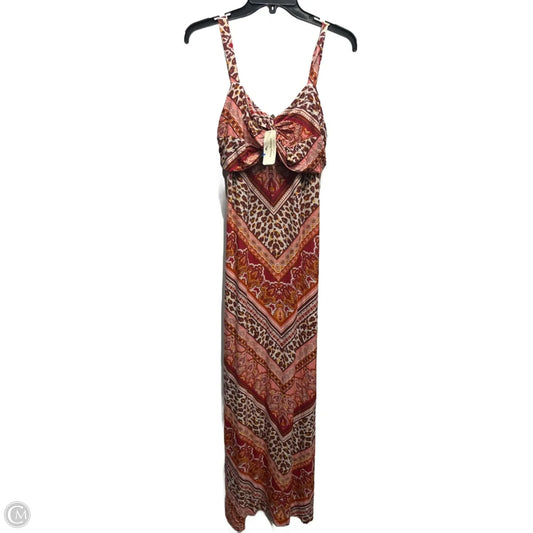 Dress Casual Maxi By Tommy Bahama In Red & Tan, Size: M