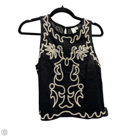Top Sleeveless By Joie In Black & Cream, Size: S