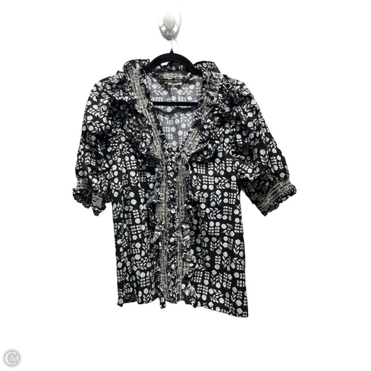 Top Short Sleeve By Entro In Black & White, Size: S