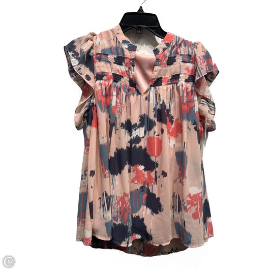 Top Short Sleeve By Entro In Pink & Purple, Size: M