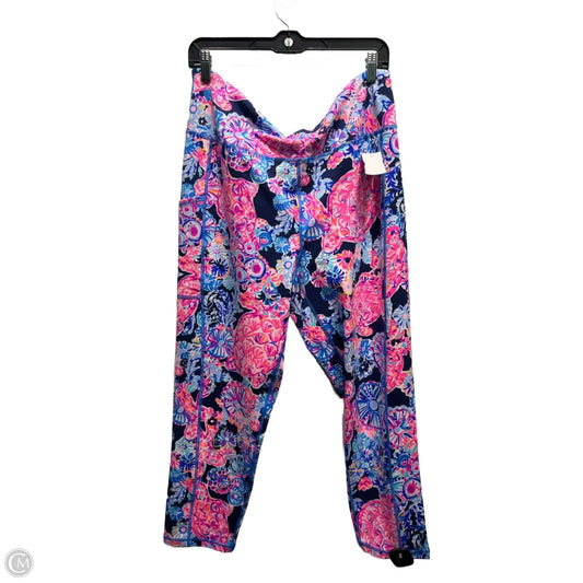 Pants Designer By Lilly Pulitzer In Blue & Pink, Size: Xxl