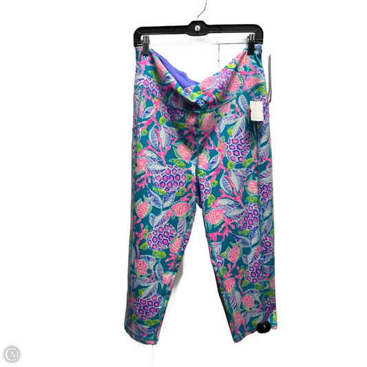 Pants Designer By Lilly Pulitzer In Green & Pink, Size: Xxl