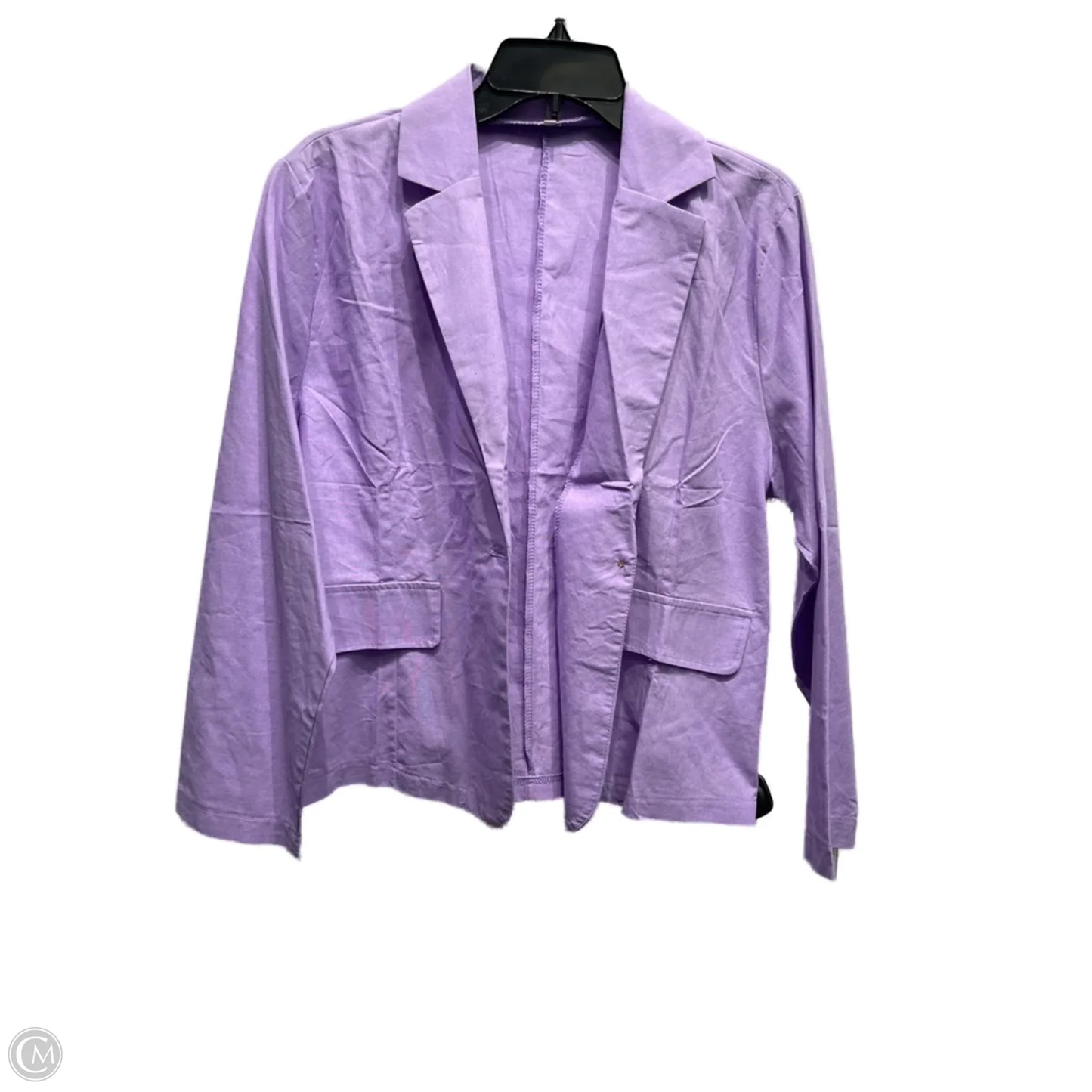 Blazer By Clothes Mentor In Purple, Size: L