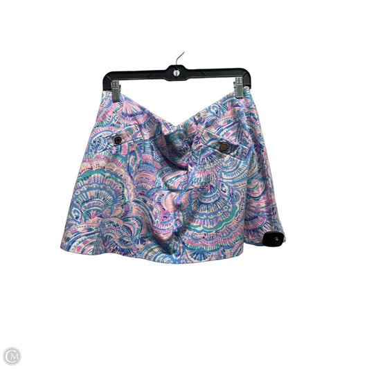 Skort Designer By Lilly Pulitzer In Blue & Pink, Size: Xl