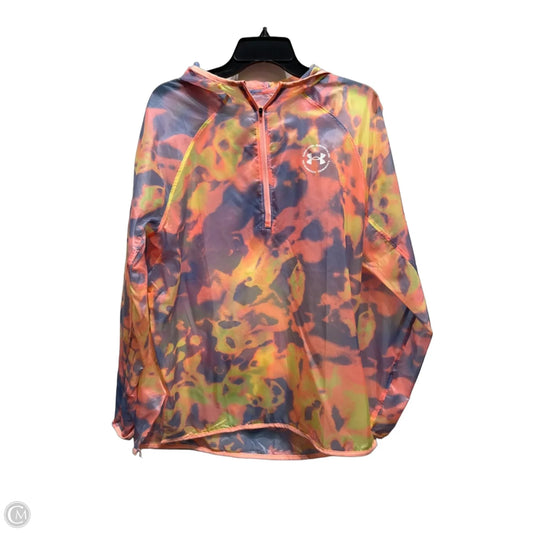Athletic Jacket By Under Armour In Blue & Orange, Size: M