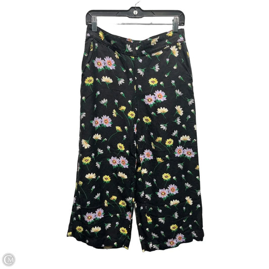 Pants Linen By Loft In Black & Yellow, Size: S