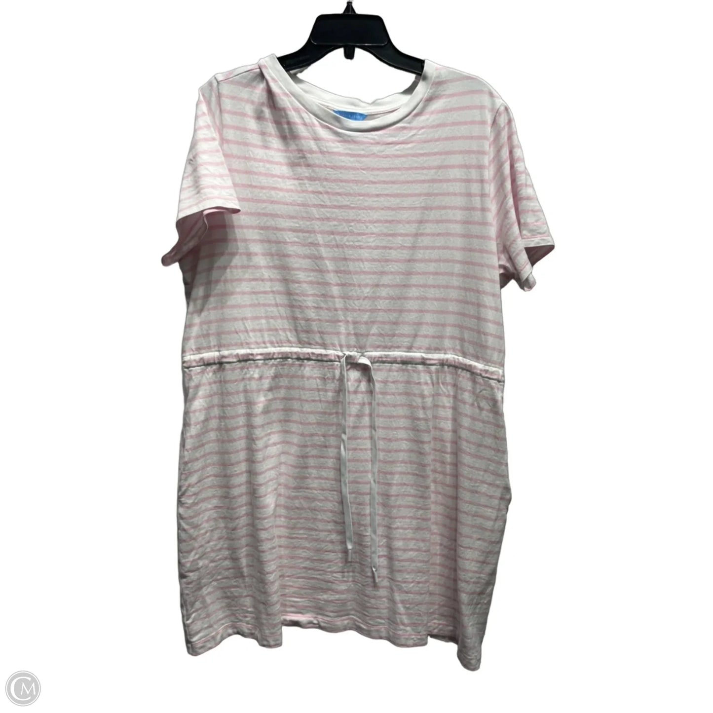 Dress Casual Short By Draper James In Pink & White, Size: 1x