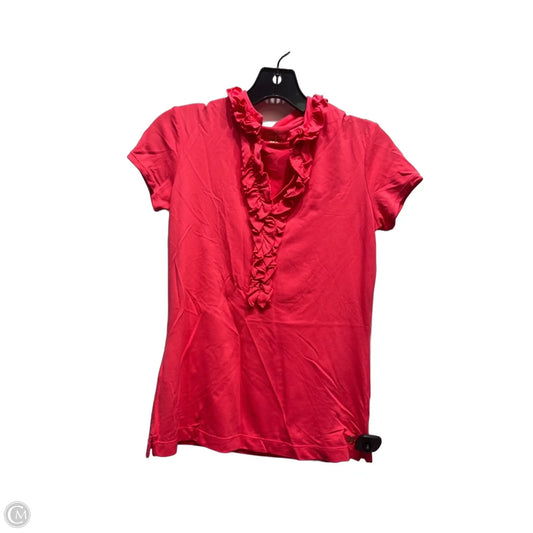 Top Short Sleeve Designer By Lilly Pulitzer In Coral, Size: Xs