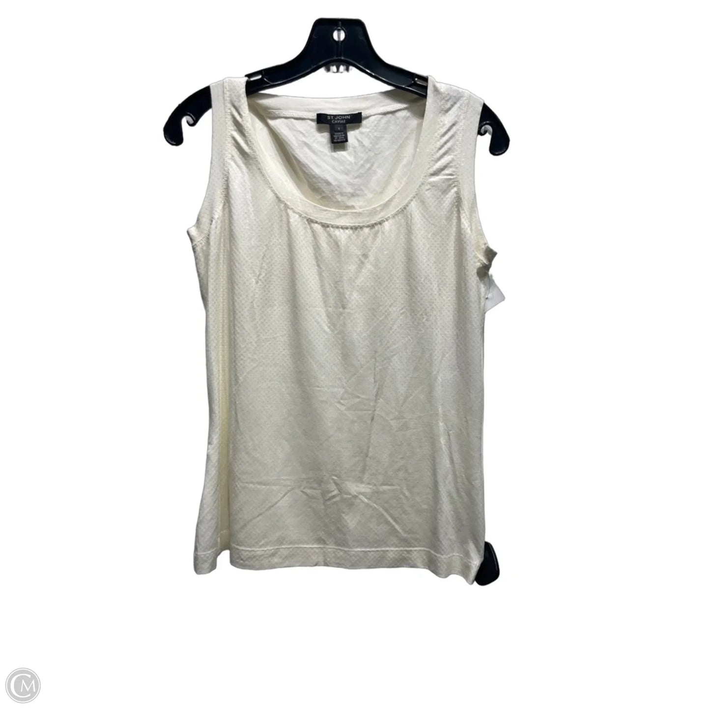 Top Sleeveless Luxury Designer By St John Collection In Cream, Size: S