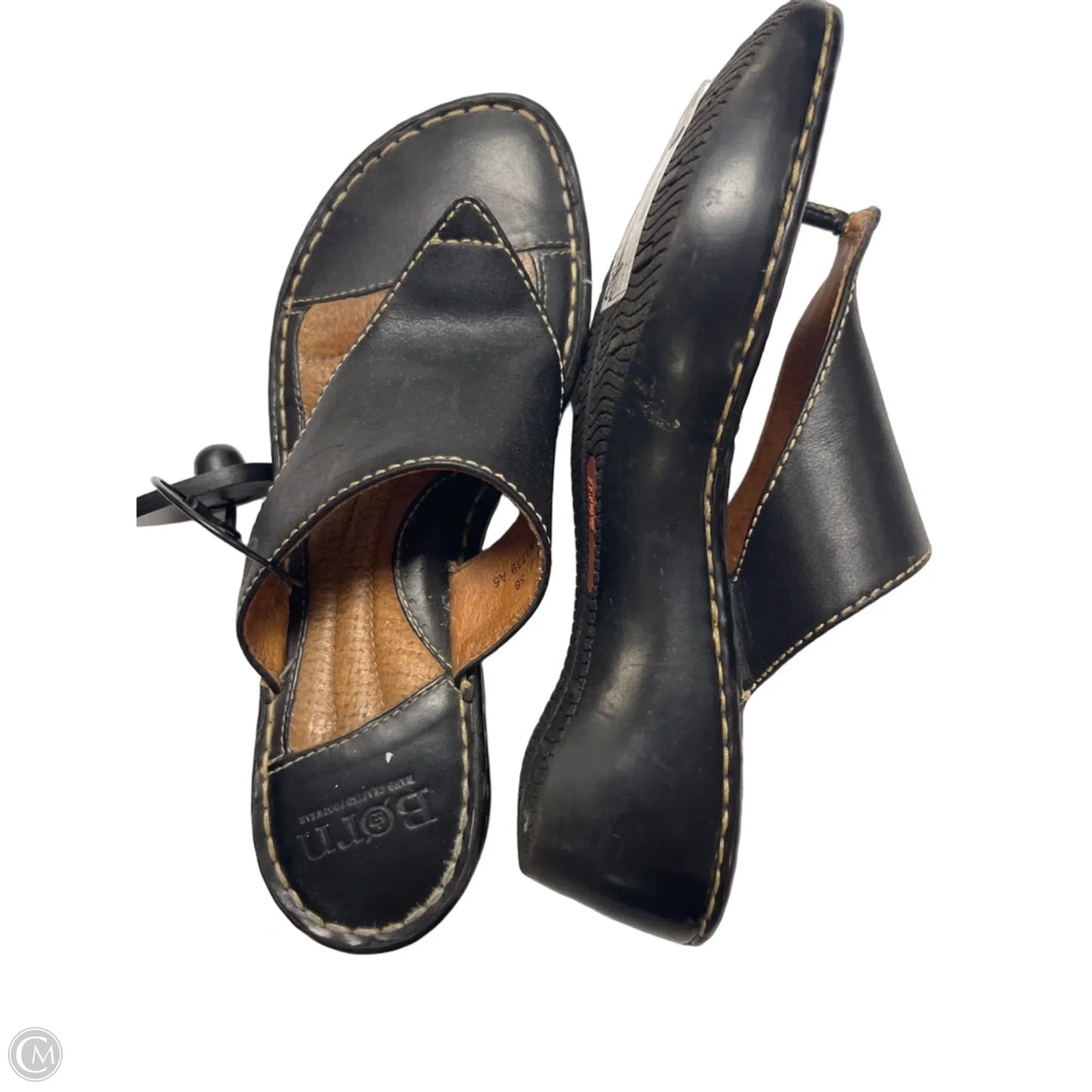 Sandals Flats By Born In Black, Size: 7