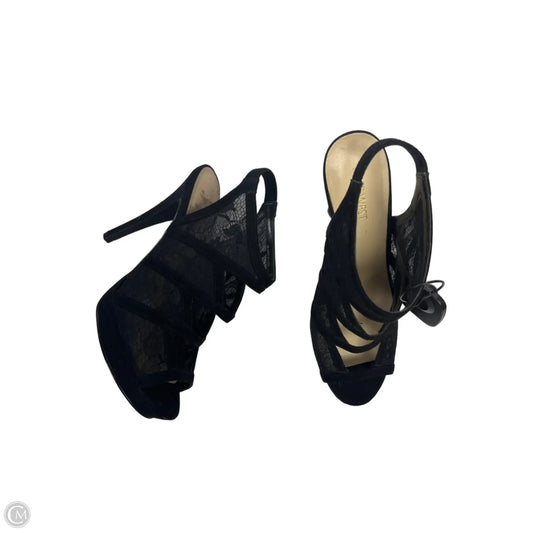 Sandals Heels Stiletto By Nine West In Black, Size: 8