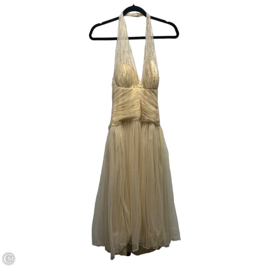 Dress Party Midi By Badgley Mischka In Cream, Size: 12