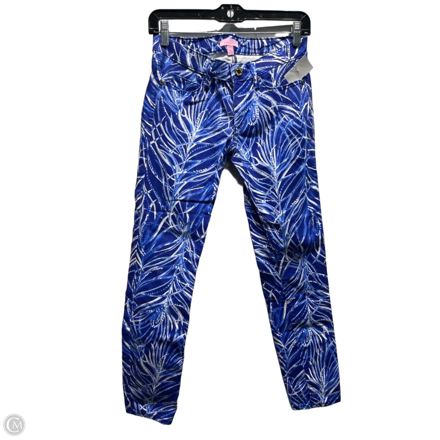 Pants Designer By Lilly Pulitzer In Blue & White, Size: 2