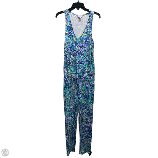 Jumpsuit Designer By Lilly Pulitzer In Blue & Green, Size: Xs