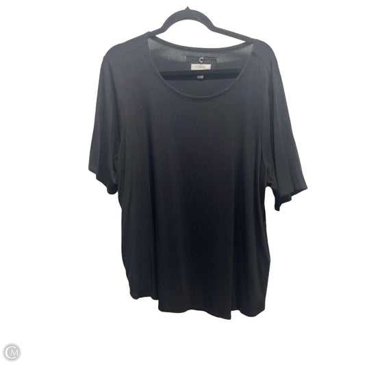 Top Short Sleeve Basic By Cupio In Black, Size: 2x