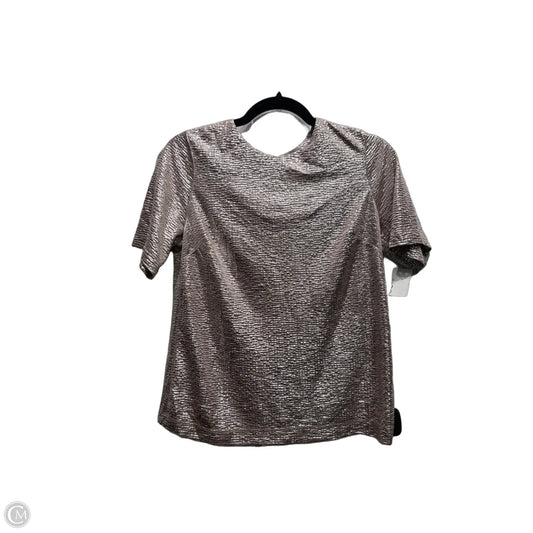 Top Short Sleeve By Monteau In Rose Gold, Size: M