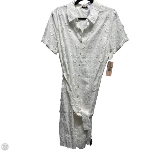 Dress Casual Midi By Tahari In Tan, Size: Xl