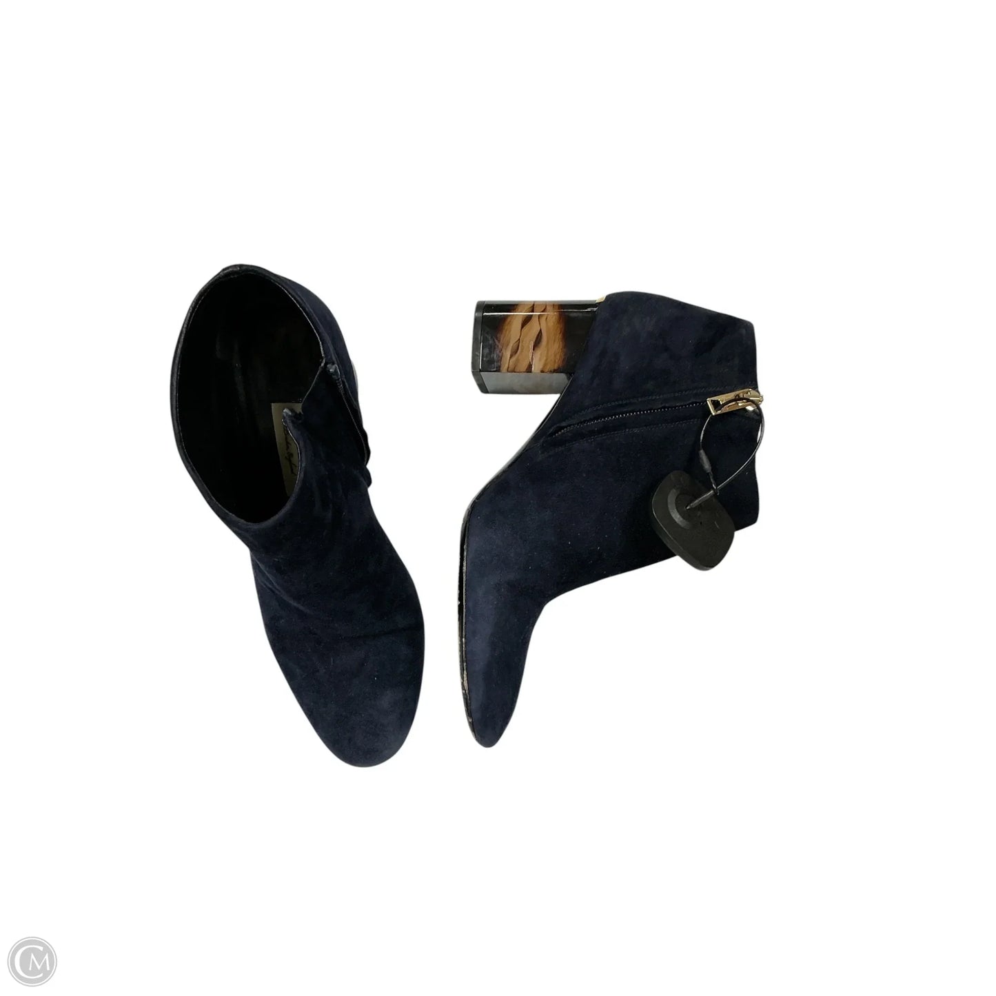Boots Luxury Designer By Burberry In Navy, Size: 9