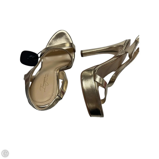 Sandals Heels Stiletto By Vince Camuto In Gold, Size: 7