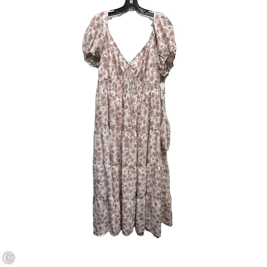 Dress Casual Midi By Arula In Purple & White, Size: Xl