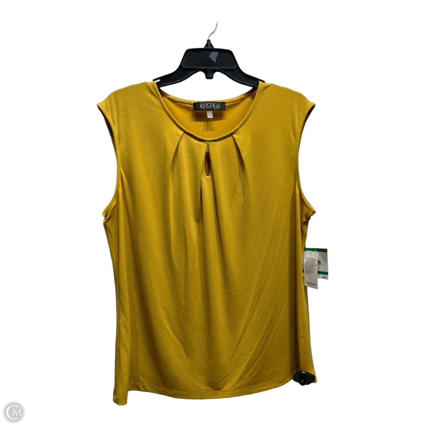 Top Short Sleeve By Kasper In Yellow, Size: L