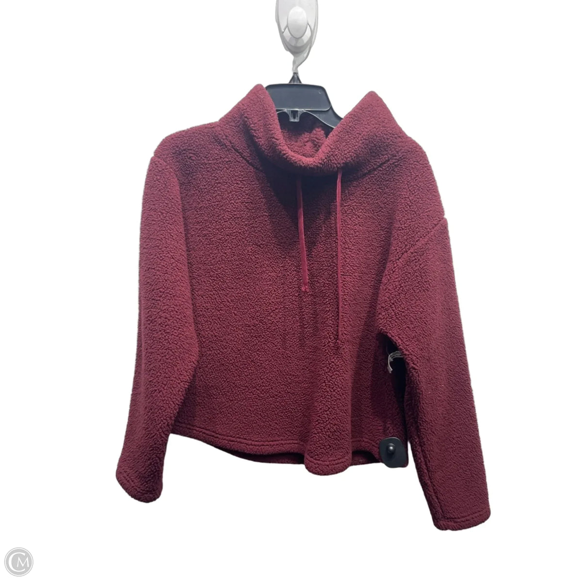 Sweatshirt Collar By Serra In Maroon, Size: M