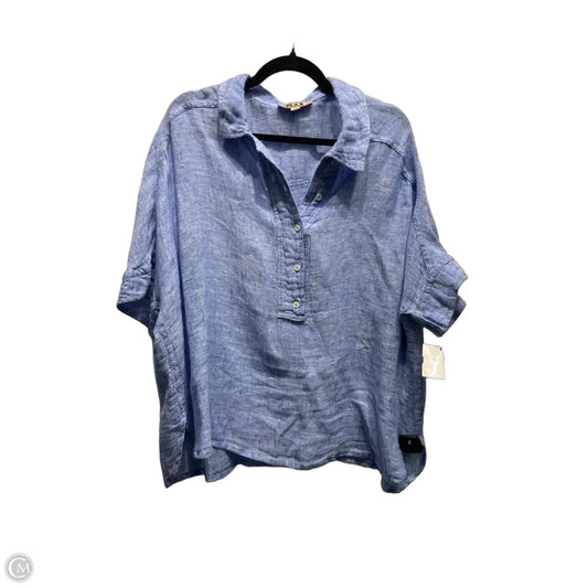 Top Short Sleeve By Flax In Blue, Size: S