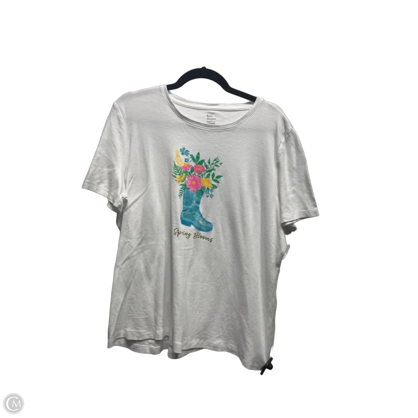 Top Short Sleeve By Kim Rogers In White, Size: Xlp