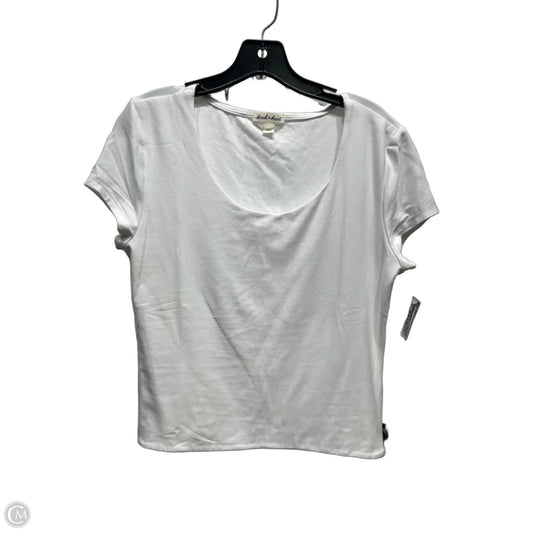 Top Short Sleeve By Derek Heart In White, Size: L