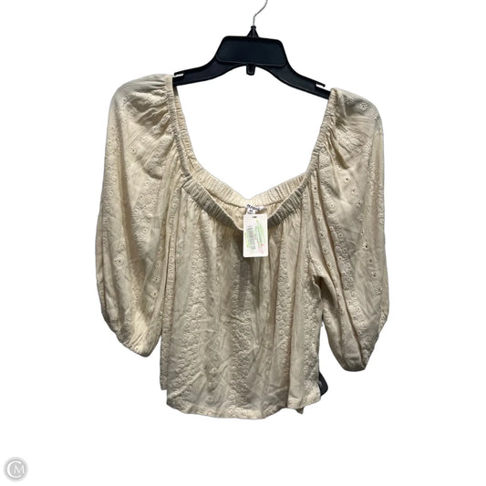 Top Short Sleeve By Bb Dakota In Cream, Size: M