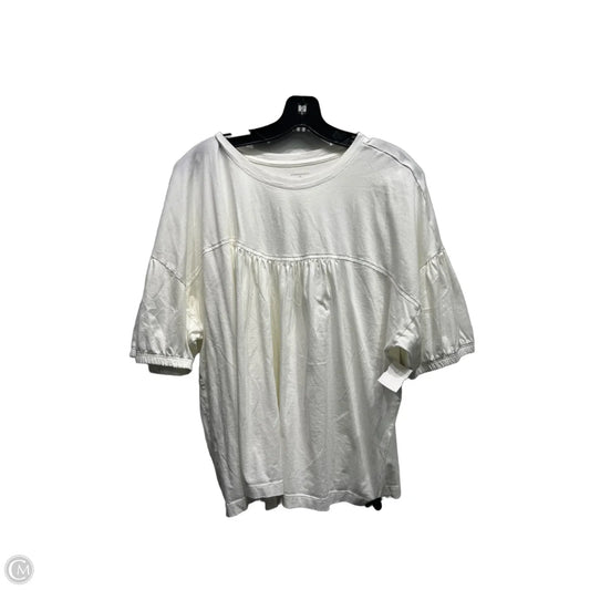 Top Short Sleeve By Summersalt In White, Size: 2x