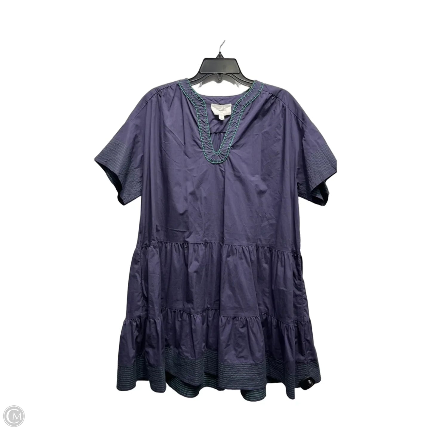 Dress Casual Short By Pomander Place In Blue & Green, Size: L
