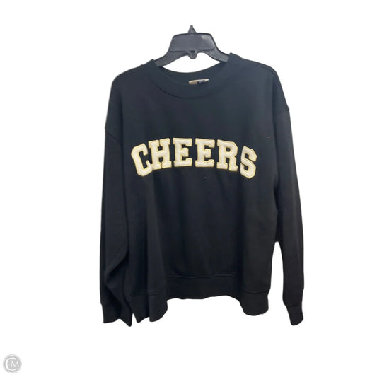 Sweatshirt Crewneck By Universal Thread In Black & Gold, Size: Xl
