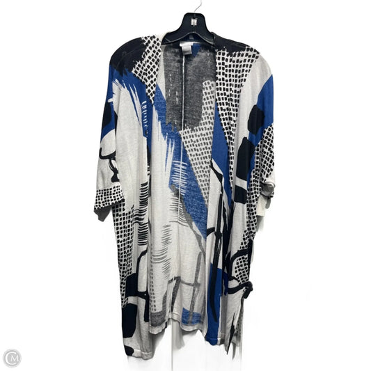 Cardigan By Chicos In Black & Blue, Size: M