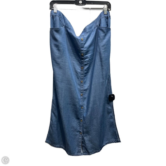 Skirt Maxi By J. Jill In Blue Denim, Size: L