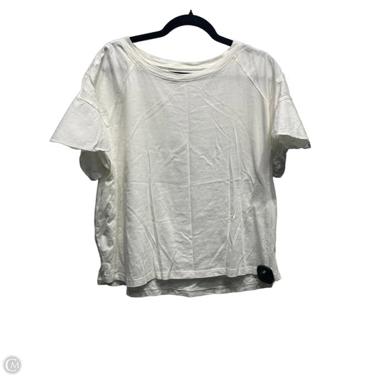 Top Short Sleeve Basic By Anthropologie In White, Size: S
