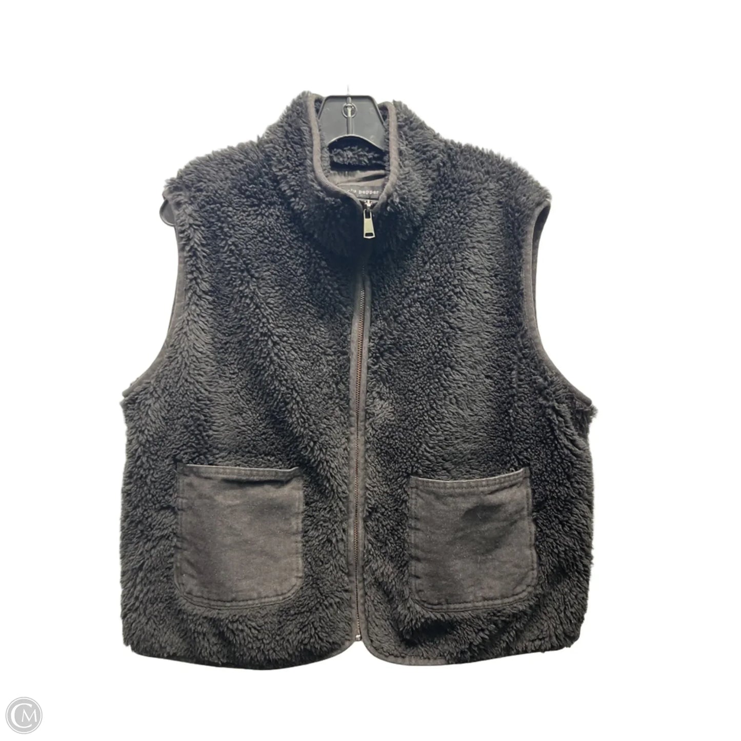 Vest Faux Fur & Sherpa By Blu Pepper In Black, Size: Xl