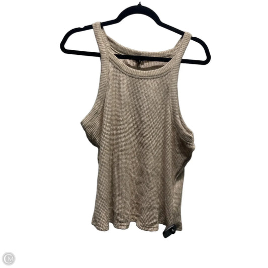 Top Sleeveless By Express In Gold, Size: Xl