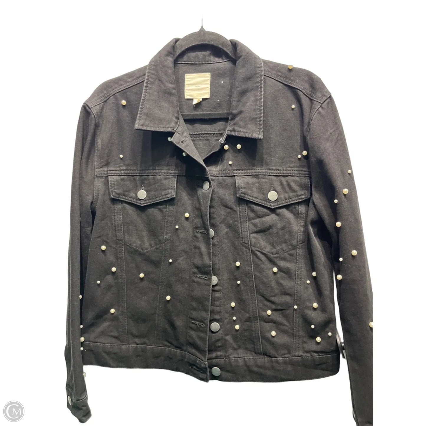 Jacket Denim By TGLA In Black, Size: L