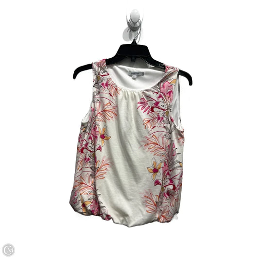 Top Sleeveless By Chicos In Orange & Pink, Size: S