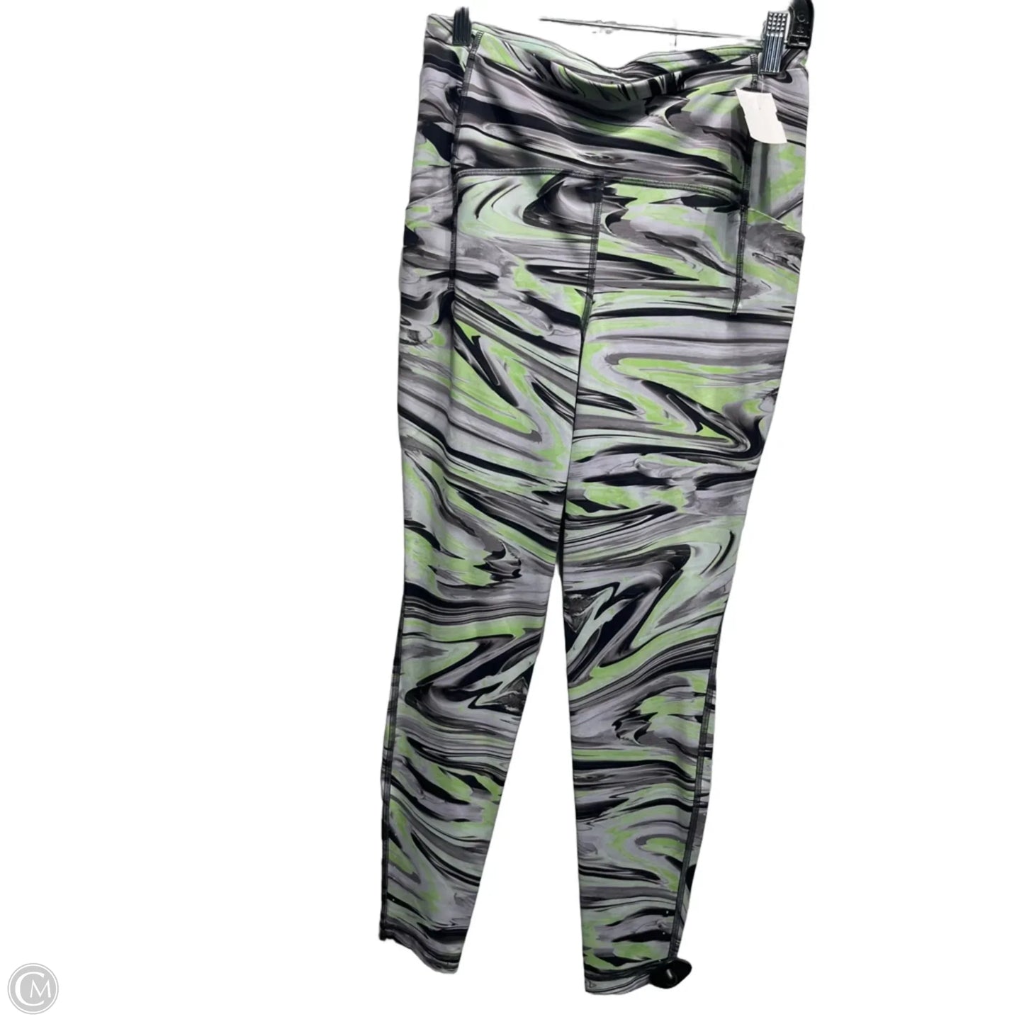 Athletic Leggings By Lululemon In Green & Grey, Size: 8