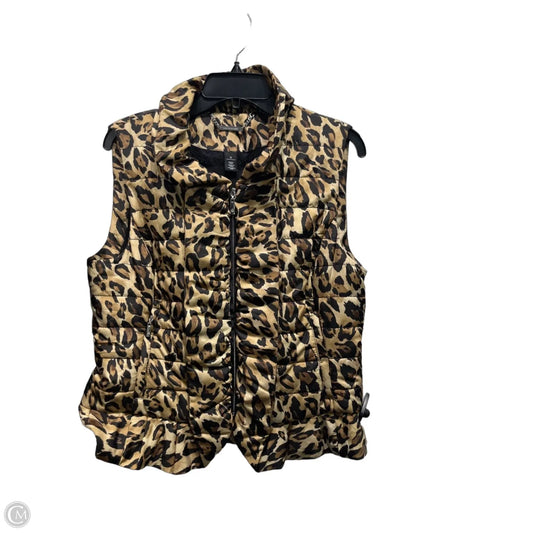 Vest Puffer & Quilted By White House Black Market In Animal Print, Size: M