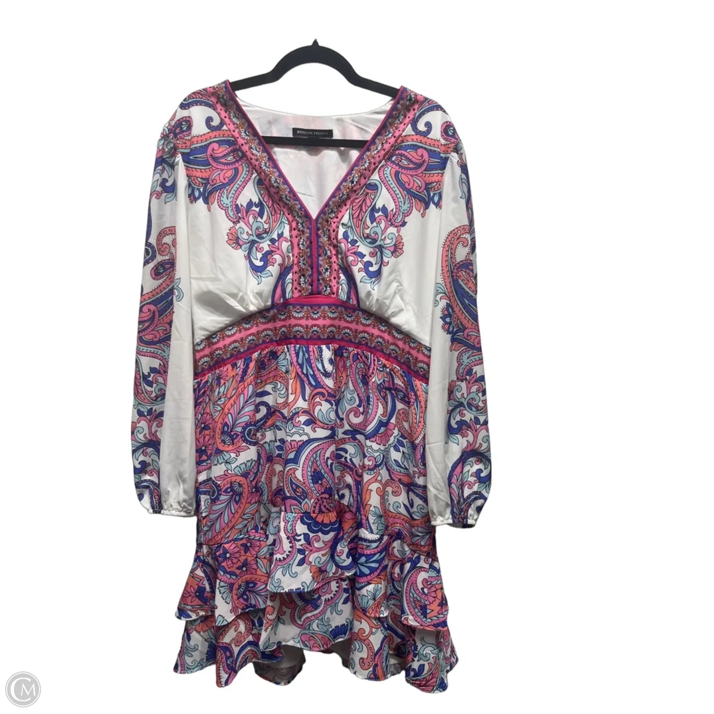 Dress Casual Short By Gb In Blue & Orange, Size: Xl