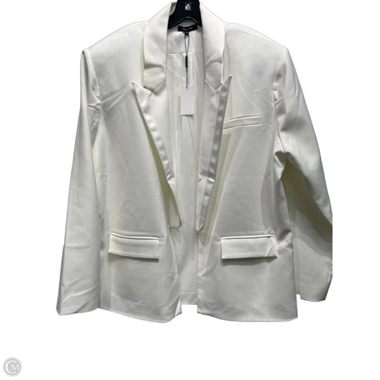 Blazer By Clothes Mentor In White, Size: Xl